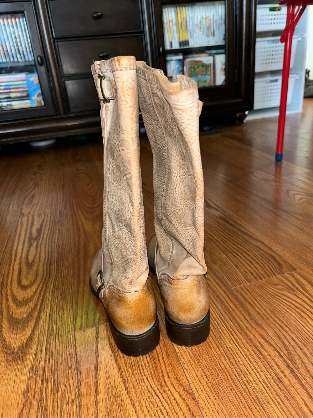 NWOT Ariat Barbury Western Riding Boots Womens 7B Brown Leather Knee High Buckle